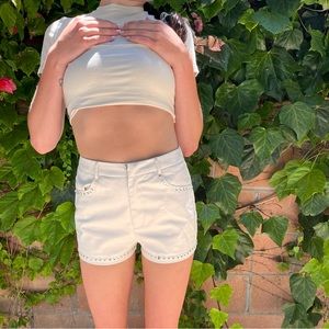 Superdown Faux Leather Shorts